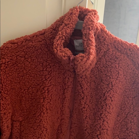 Urban Outfitters fluffy burnt orange jacket - Picture 2 of 3